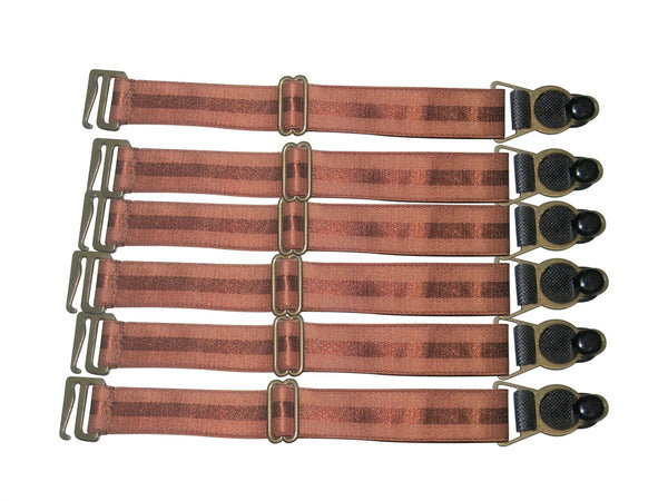 Suspender Clips In Rust Brown
