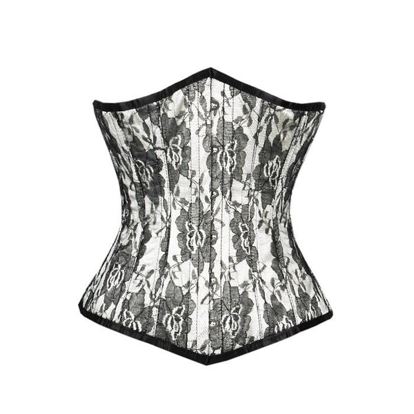 Philipe White Net Overlay Underbust Ccorset